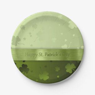 Noble St. Patrick's Day Shamrocks - Paper Plate
