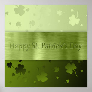 Noble St. Patrick's Day Shamrocks - Poster Print