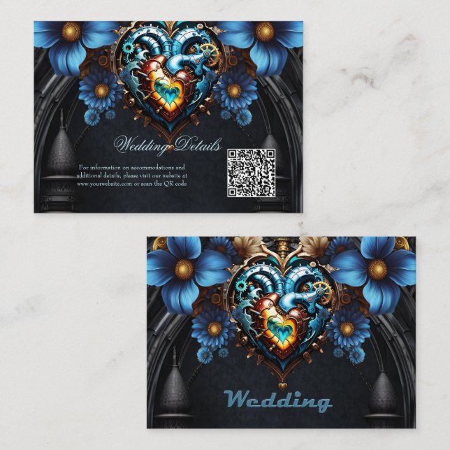 Noble  steampunk heart  enclosure card (Front/Back)