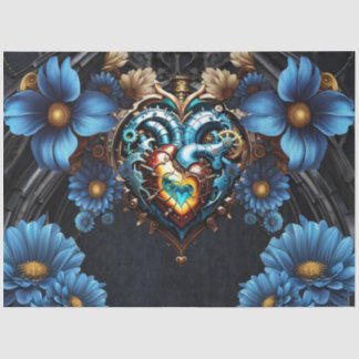 Noble  steampunk heart  tissue paper