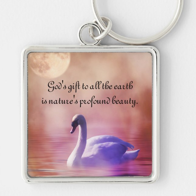 Noble Swan Key Ring (Front)