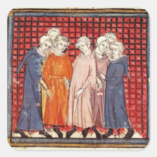 Noblemen conspiring against King Louis Square Sticker