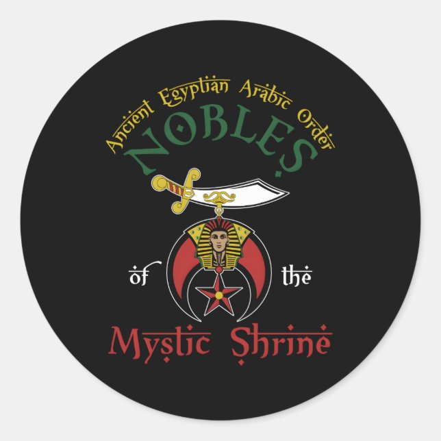 Nobles Of The Mystic Shrine Aeaonms Pha Father'S D Classic Round Sticker (Front)