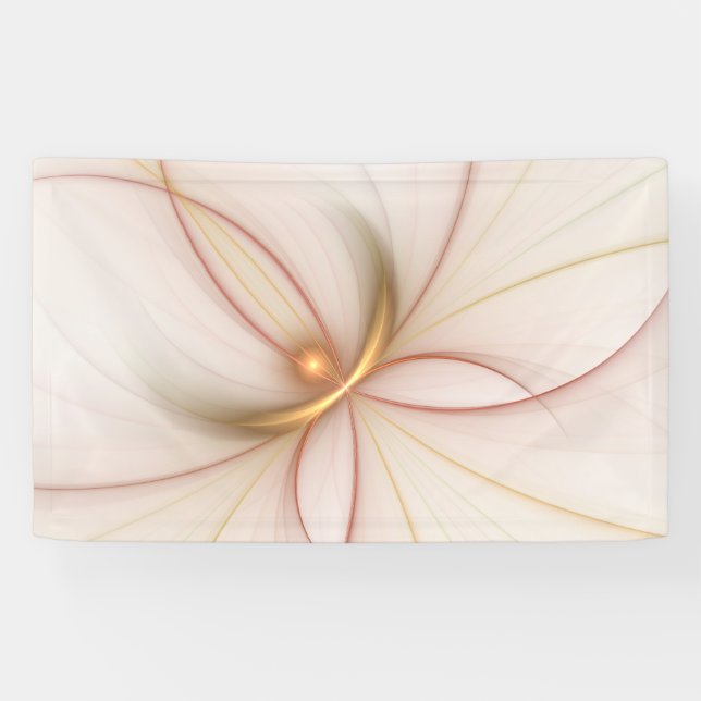 Nobly Copper And Gold Abstract Modern Fractal Art Banner (Horizontal)