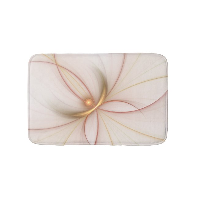 Nobly Copper And Gold Abstract Modern Fractal Art Bath Mat (Front)