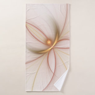 Nobly Copper And Gold Abstract Modern Fractal Art Bath Towel