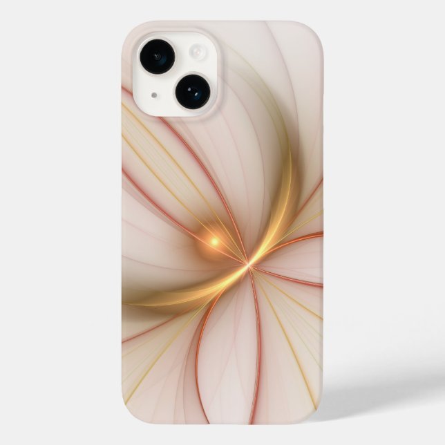 Nobly Copper And Gold Abstract Modern Fractal Art Case-Mate iPhone Case (Back)