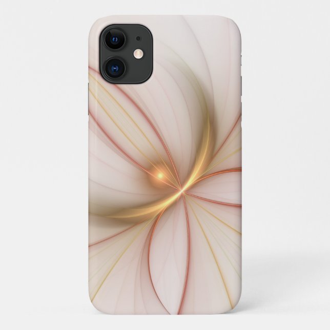 Nobly Copper And Gold Abstract Modern Fractal Art Case-Mate iPhone Case (Back)