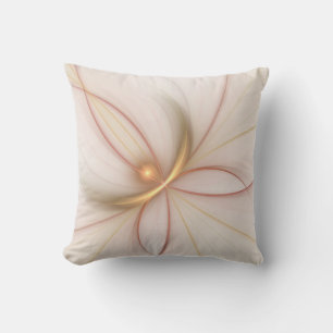 Nobly Copper And Gold Abstract Modern Fractal Art Cushion
