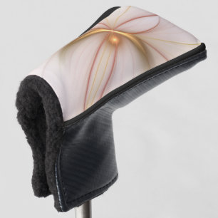 Nobly Copper And Gold Abstract Modern Fractal Art Golf Head Cover