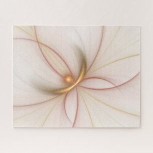 Nobly Copper And Gold Abstract Modern Fractal Art Jigsaw Puzzle