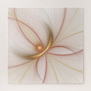 Nobly Copper And Gold Abstract Modern Fractal Art Jigsaw Puzzle