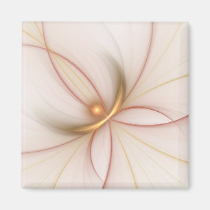Nobly Copper And Gold Abstract Modern Fractal Art Magnet