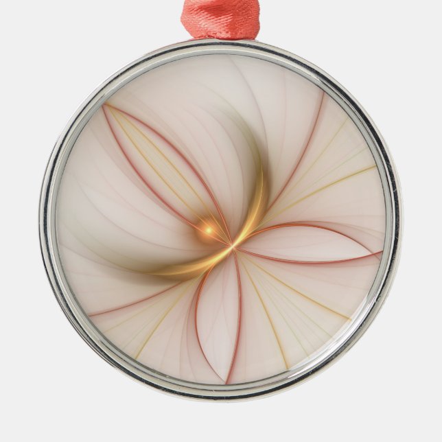 Nobly Copper And Gold Abstract Modern Fractal Art Metal Ornament (Front)