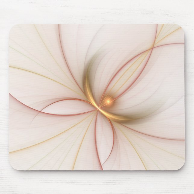 Nobly Copper And Gold Abstract Modern Fractal Art Mouse Pad (Front)