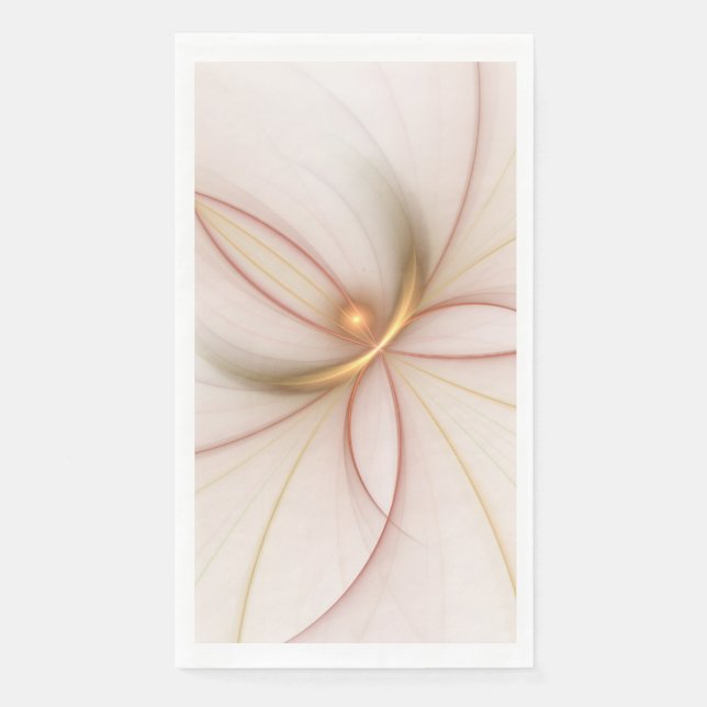 Nobly Copper And Gold Abstract Modern Fractal Art Napkin (Front)