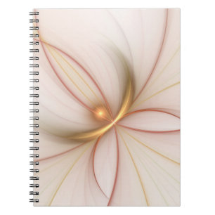 Nobly Copper And Gold Abstract Modern Fractal Art Notebook