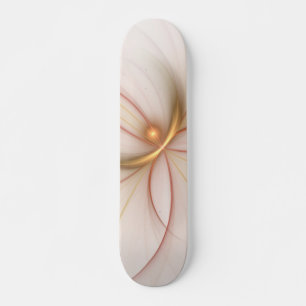 Nobly Copper And Gold Abstract Modern Fractal Art Skateboard