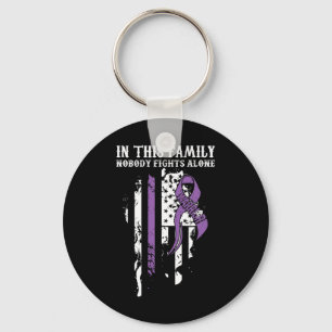 Nobody Alone- Pancreatic Cancer Awareness Support  Key Ring