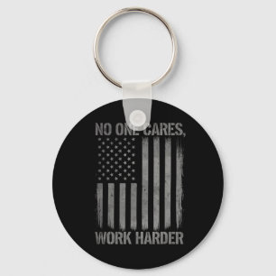 Nobody Cares Work Harder Gym Motivation Tee Weight Key Ring