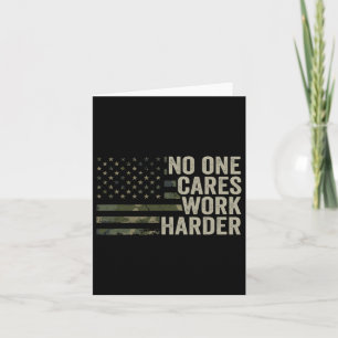 Nobody Cares Work Harder - Motivational Workout Gy Card