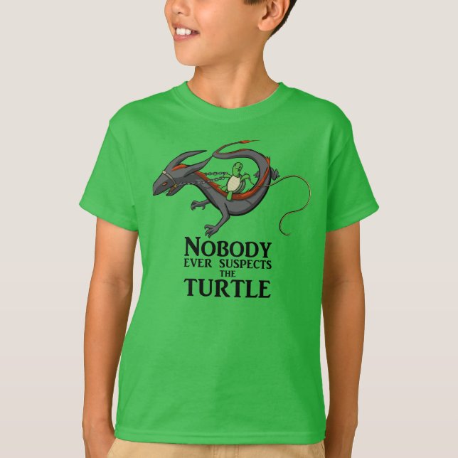 Nobody ever suspects the Turtle (kids) T-Shirt (Front)