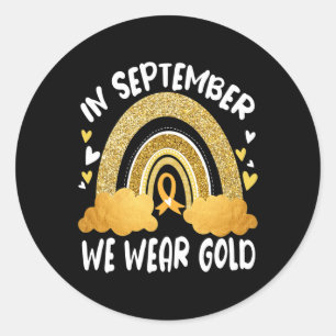 Nobody fight Childhood Cancer Awareness Alone In Classic Round Sticker