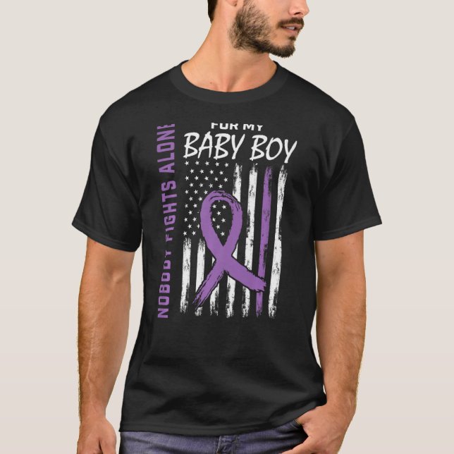 Nobody Fights Alone Baby Boy Son Lupus Awareness F T-Shirt (Front)