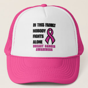 NOBODY FIGHTS ALONE...Breast Cancer Trucker Hat