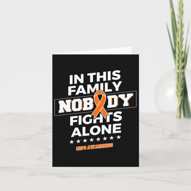 Nobody Fights Alone Crps Awareness  Card (Front)