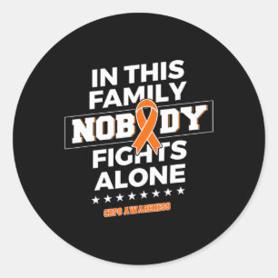 Nobody Fights Alone Crps Awareness Classic Round Sticker