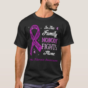 Nobody Fights Alone Cystic Fibrosis Awareness T-Shirt