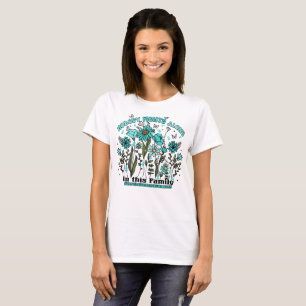 Nobody Fights Alone Floral Cervical Cancer T-Shirt
