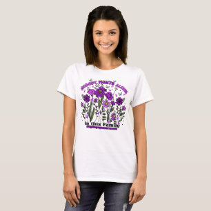 Nobody Fights Alone Floral Epilepsy Awareness T-Shirt