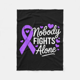 Nobody fights alone heart lupus awareness sle fleece blanket