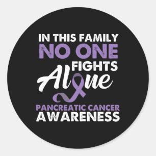 Nobody Fights Alone - Pancreatic Cancer Awareness Classic Round Sticker