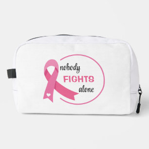 Nobody Fights Alone Pink Ribbon Dopp Kit