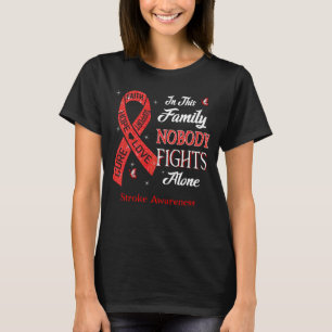 Nobody Fights Alone Stroke Awareness T-Shirt