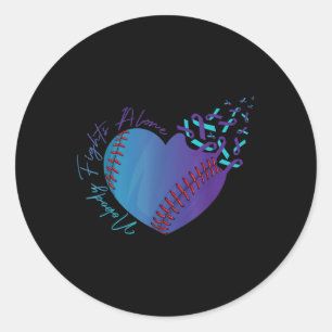 Nobody Fights Alone Suicide Prevention Awareness B Classic Round Sticker