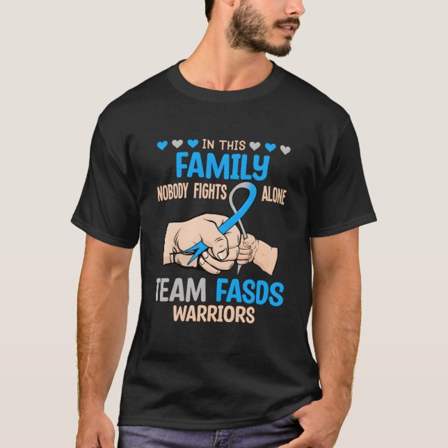 Nobody Fights Alone Team Fasds Family T-Shirt (Front)