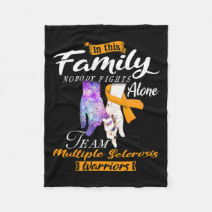 Nobody Fights Alone Team Multiple Sclerosis Warrio Fleece Blanket