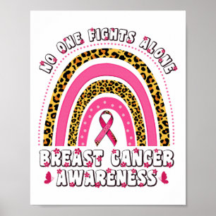 Nobody Fights Breast Cancer Alone Support Breast C Poster