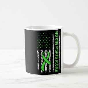 Nobody Fights Mental Health Alone American Flag Gr Coffee Mug