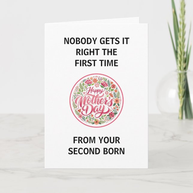 Nobody Gets It Right The First Time Card (Front)