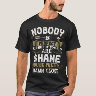 Nobody Is Perfect But You Are SHANE Family Name T-Shirt