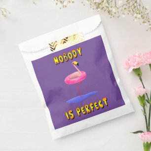 Nobody Is Perfect Flamingo Favour Bag