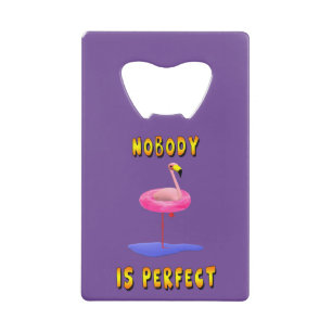 Nobody is perfect - flamingo with swimming ring