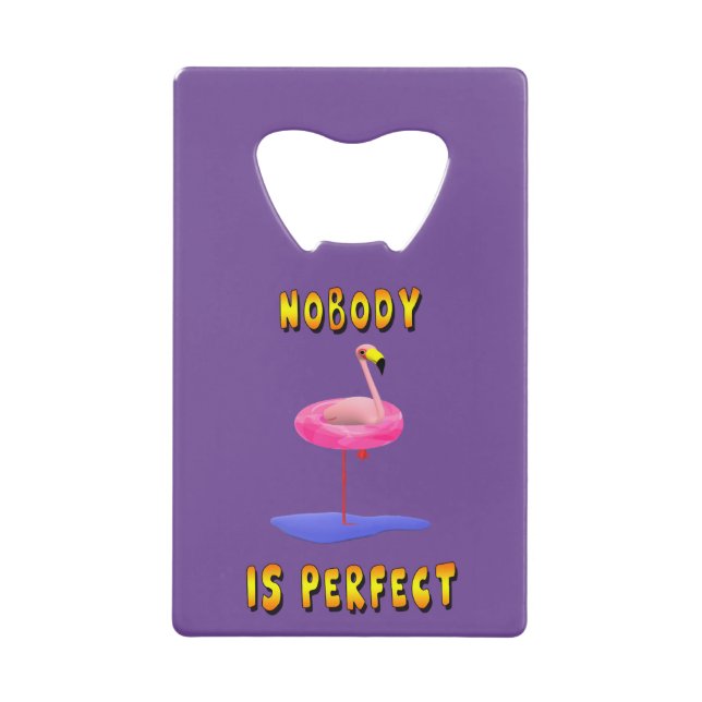 Nobody is perfect - flamingo with swimming ring (Front)