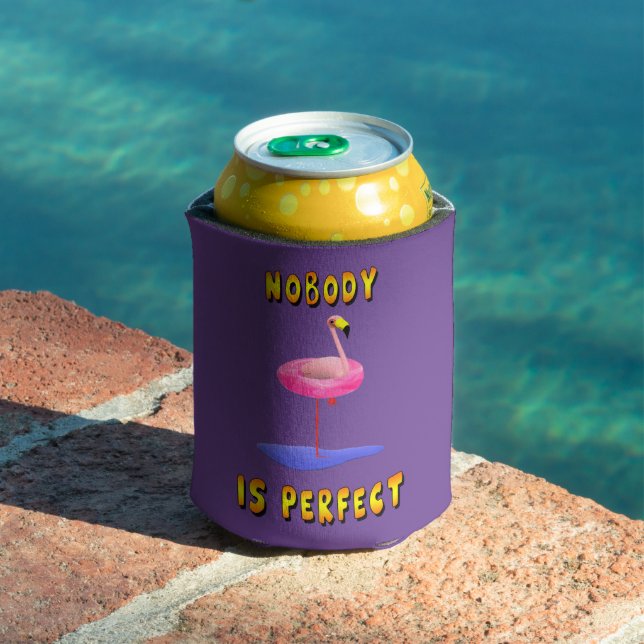 Nobody is perfect - flamingo with swimming ring can cooler (In Situ Pool)
