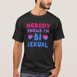 Nobody Knows I m Bisexual Shirt Bi Pride LBGTQ Gay